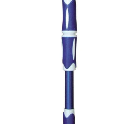 Vara azul metálica com pegadores azuis e brancos