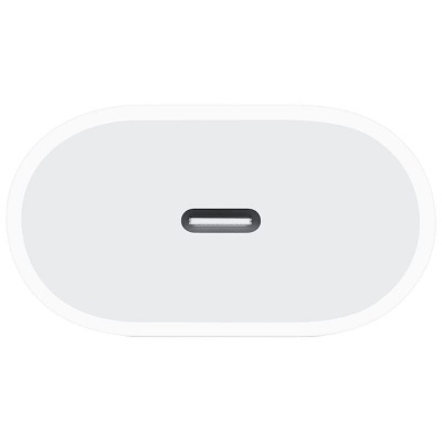 Carregador branco com conector USB-C