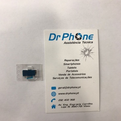 Cartão de visita Dr Phone e pequeno componente eletrónico embalado em plástico