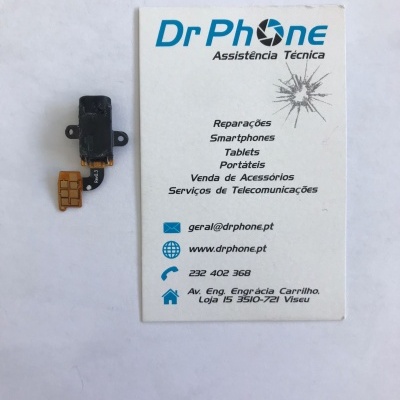 Pequena peça eletrónica preta e cartão de visita da Dr Phone