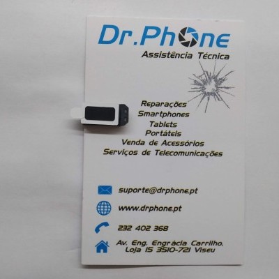 Cartão de visita da Dr.Phone com clip preto