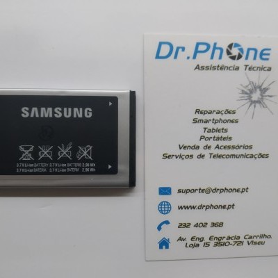Bateria Samsung e cartão de visita Dr. Phone