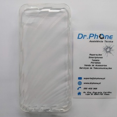 Capa de telemóvel transparente com cartão de visita Dr. Phone