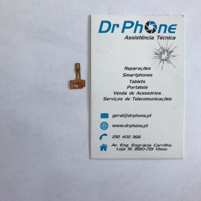 Componente eletrónico flexível junto a cartão de visita da Dr Phone Assistência Técnica