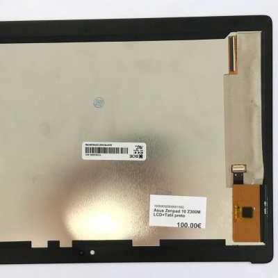 Ecrã LCD para tablet com moldura preta e cartão de visita Dr Phone