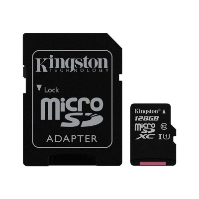 Cartão de memória Micro SD com adaptador 128 GB Kingston