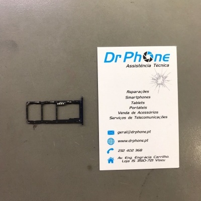 Cartão de assistência técnica Dr Phone e suporte de cartão SIM preto