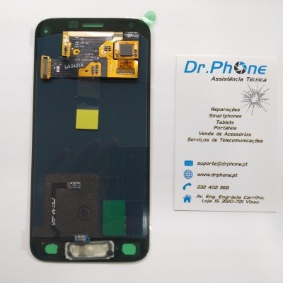Ecrã de smartphone preto com cartão de visita da Dr.Phone