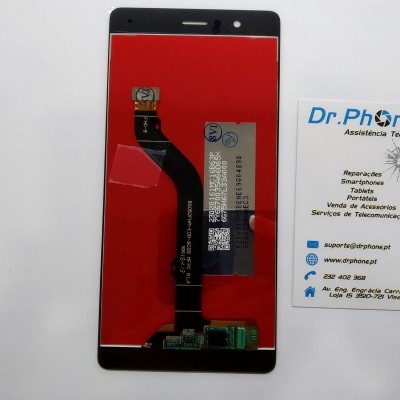Smartphone ecrã tátil com conector flex junto a cartão Dr.Phone Assistência Técnica