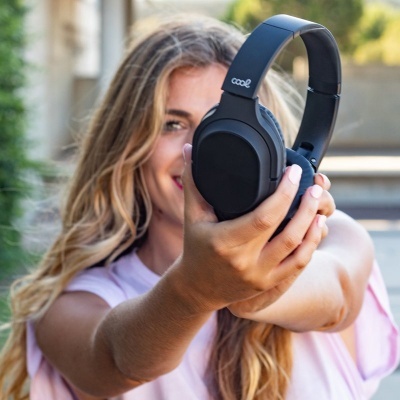 Fones de ouvido estéreo Bluetooth Capacetes pretos COOL Oxford