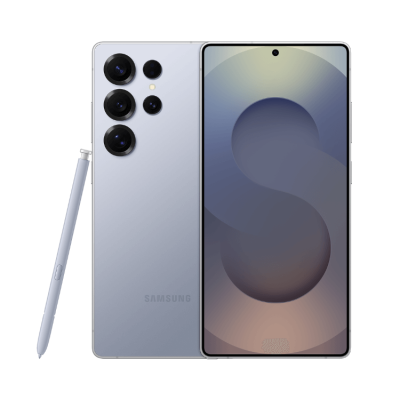 Smartphone Samsung prateado com quatro câmaras e caneta stylus