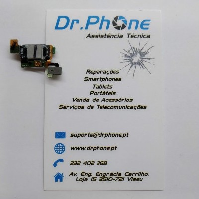 Cartão de visita da empresa Dr. Phone com serviços técnicos e componente eletrónica