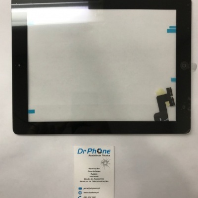 Ecrã tátil preto para tablet e cartão de visita da assistência técnica Dr Phone
