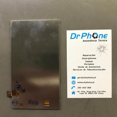 Ecrã LCD metálico e cartão de visita Dr Phone