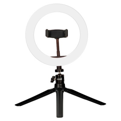 Suporte de mesa (50 cm) Anel de luz LED COOL + controle remoto Bluetooth