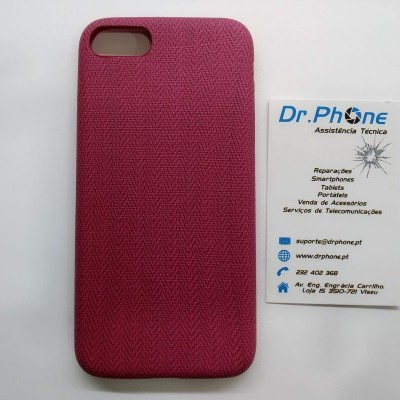 Capa telemóvel rosa texturizada e cartão Dr.Phone