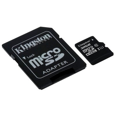 Cartão de memória Micro SD com adaptador 32 GB Kingston