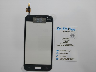 Ecrã tátil de substituição para smartphone preto com cartão de assistência técnica