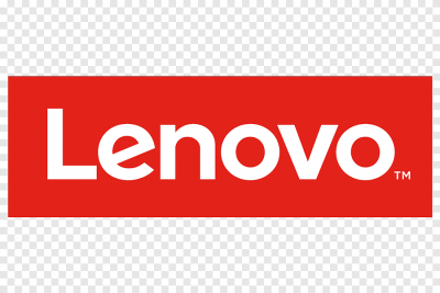 Logótipo vermelho da Lenovo com letras brancas