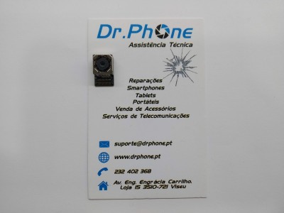 Cartão de visita da Dr.Phone com componente eletrónico colado