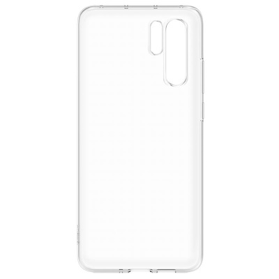 Capa transparente para telemóvel com recortes para câmara e botões