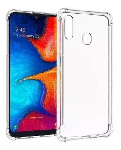 Telemóvel com capa transparente de plástico flexível