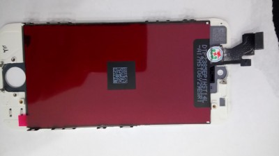 Tela de reposição para smartphone com display vermelho e botão home branco