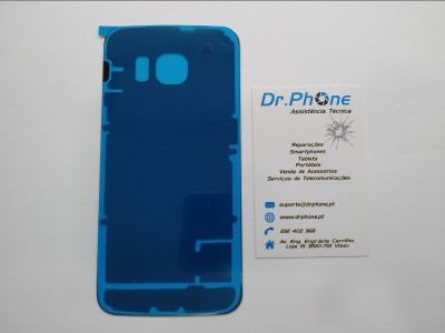 Capa traseira azul para smartphone e cartão de visita da Dr.Phone