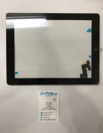 Ecrã tátil preto para tablet e cartão de visita da assistência técnica Dr Phone