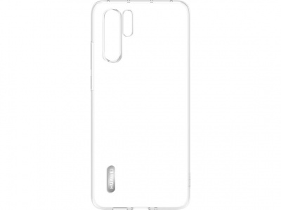 Capa transparente para smartphone com recortes para câmara e carga.