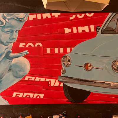 Cupid with Fiat 500