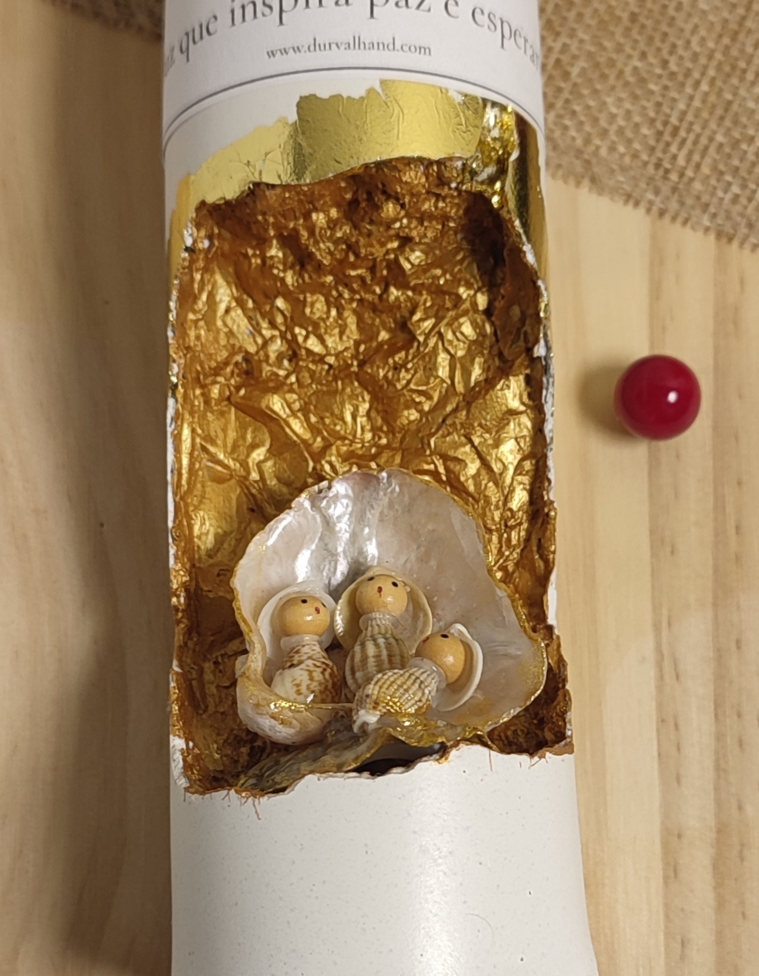 Vela Luz do Presépio Branca Vela Luz do Presépio Branca