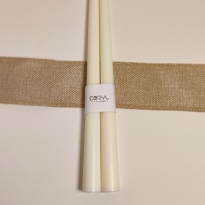 Dupla Vela Castiçal Lisa Branca