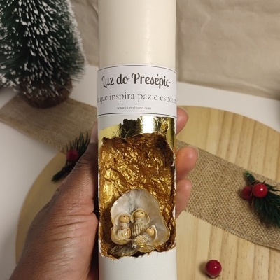 Vela Luz do Presépio Branca