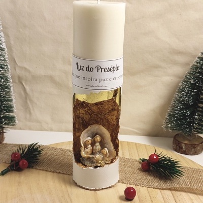 Vela Luz do Presépio Branca