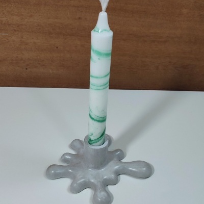 Castiçal Água Fluída | Porta-Vela Artesanal