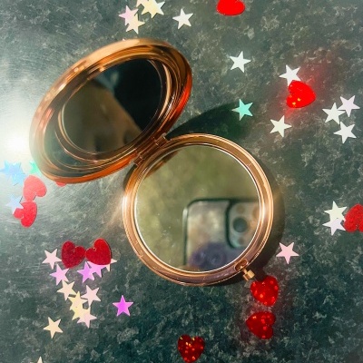 Espelho&#x20;de&#x20;Bolsa&#x20;Personalizado&#x20;&#x20;Estilo&#x20;Rose&#x20;Gold