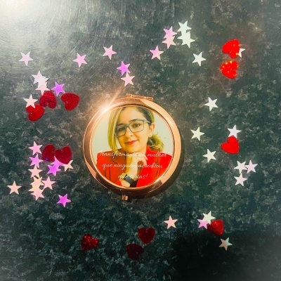 Espelho&#x20;de&#x20;Bolsa&#x20;Personalizado&#x20;&#x20;Estilo&#x20;Rose&#x20;Gold