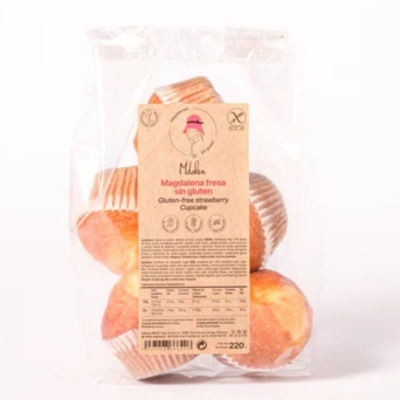 Madalenas com recheio de morango #Mdalen sem glúten