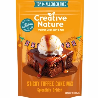 Preparado bolo cremoso de caramelo #CreativeNature sem glúten