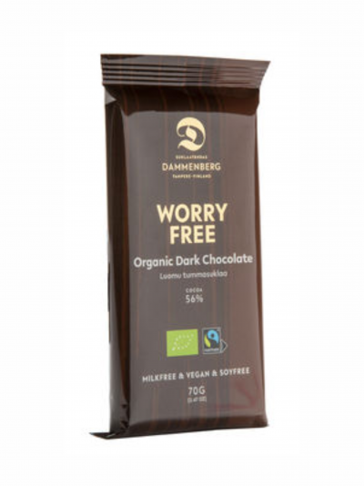 Worry free chocolate negro 70g #Dammenberg sem glúten