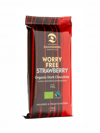 Worry free chocolate morango 70g #Dammenberg sem glúten