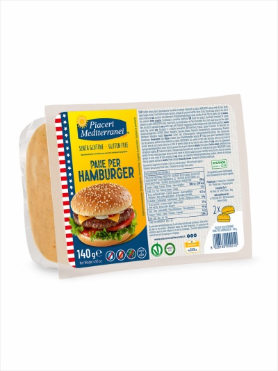 Pão hambúrguer sem glúten #PiaceriMediterranei