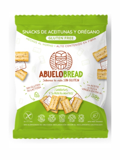 Snack sabor a orégãos #AbueloBread sem glúten