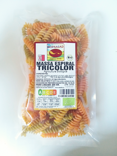 Massa espiral tricolor #Bioprasad sem glúten