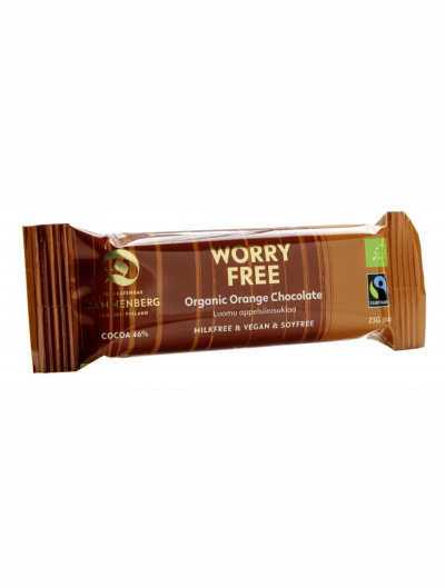 Worry free mini chocolate de laranja 23g #Dammenberg sem glúten Worry free mini chocolate de laranja 23g #Dammenberg sem glúten