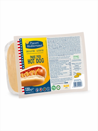 Pão 'Hot Dog' sem glúten #PiaceriMediterranei