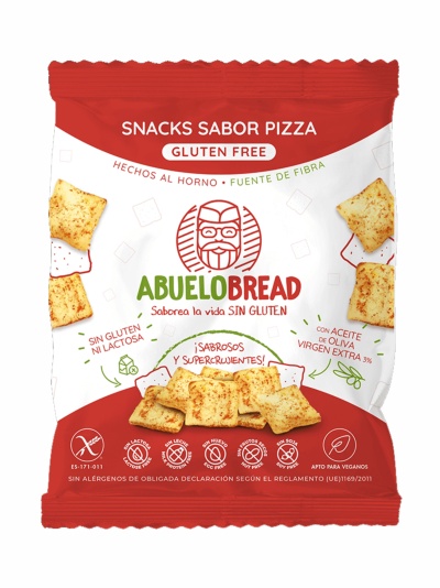 Snack sabor a pizza #AbueloBread sem glúten