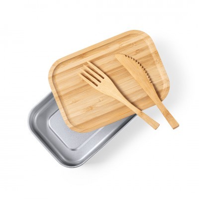 MARMITA EM AÇO INOXIDÁVEL E BAMBU