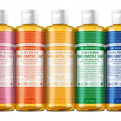 DR. BRONNER'S - SABONETES LÍQUIDOS BIOLÓGICOS - 240ML E 475ML